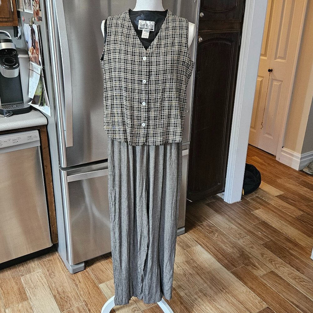 Vintage Sheri Martin Sleeveless Jumpsuit Women's Size 6